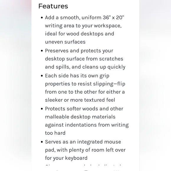 NWT Uplift Desk Navy Writing Pad - Picture 5 of 5